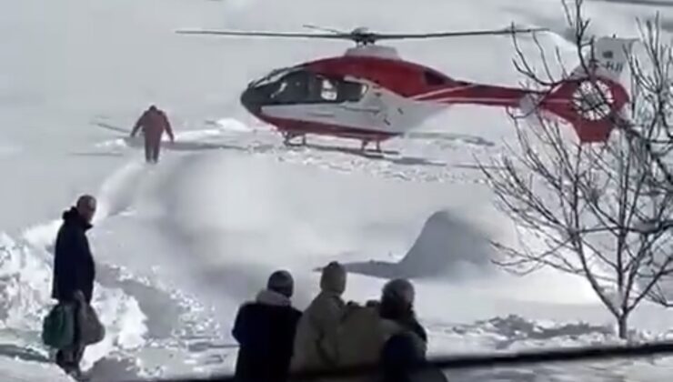 Malatya’da 1 Yaşındaki Bebek Ambulans Helikopterle Hastaneye Ulaştırıldı