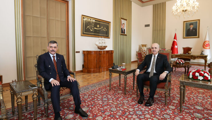 TBMM Başkanı Kurtulmuş, İçişleri Bakanı Çiftçi’yi Kabul Etti