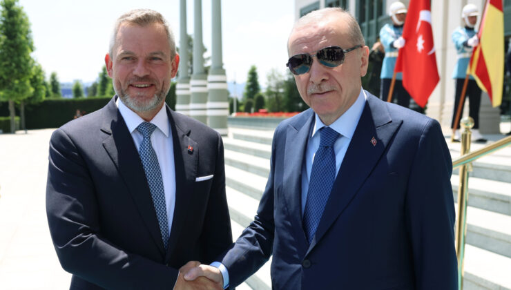 Cumhurbaşkanı Erdoğan Slovakya Cumhurbaşkanı Pellegrini İle Görüştü