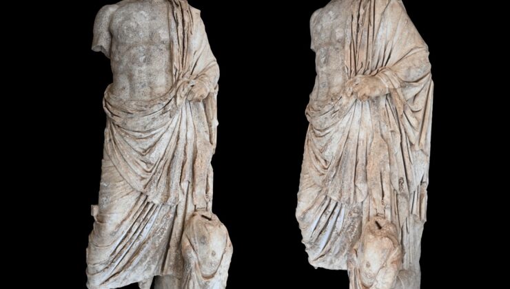 Aspendos’ta 1800 Yıllık Sağlık Tanrısı Asklepios Heykel Grubu Bulundu